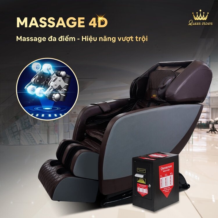 Ghe Massage Kinh Doanh Queen Crown Qc Kd11 Massage Toan Dien