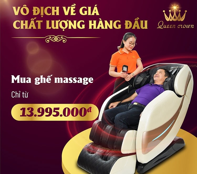 Kinh nghiệm mua ghế massage tại thương hiệu uy tín như Queen Crown