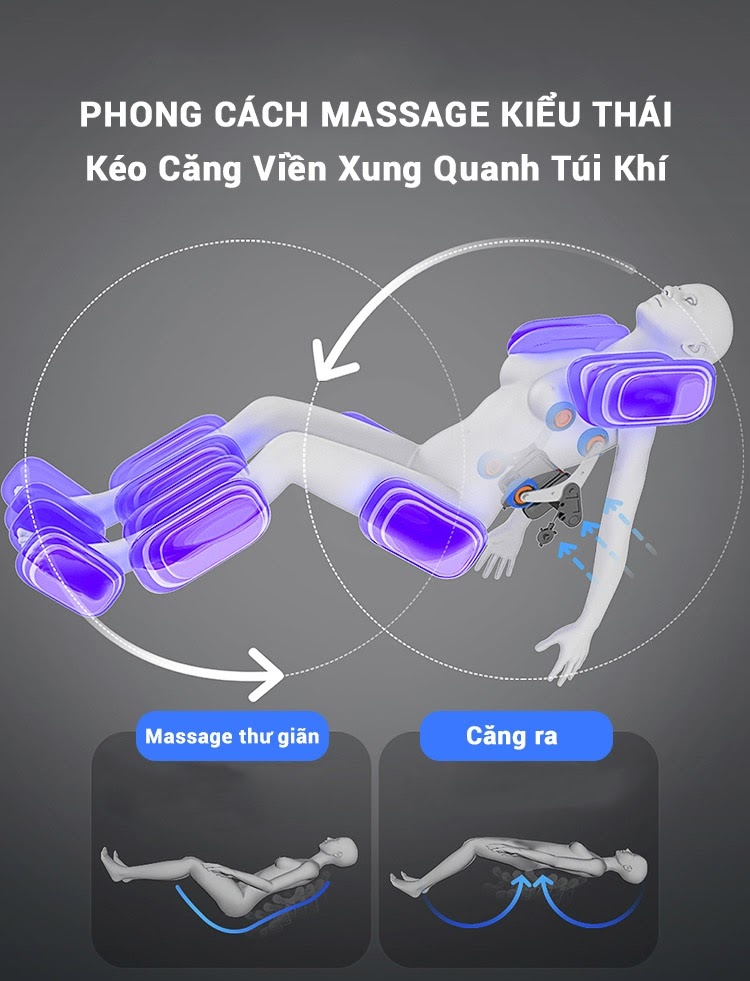 Ghe Massage Queen Crown 488 sport Co Bai Tap Keo Gian Kieu Thai