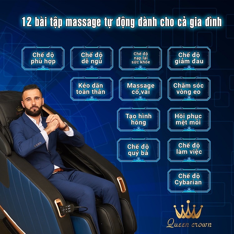 12 bài tập tự động ghế massage