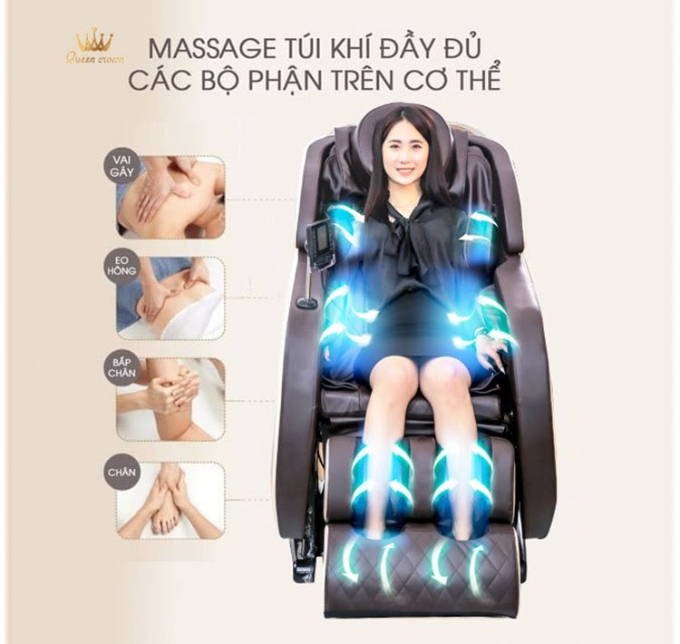 Ghế massage 360 phải có tính năng massage bằng túi khí