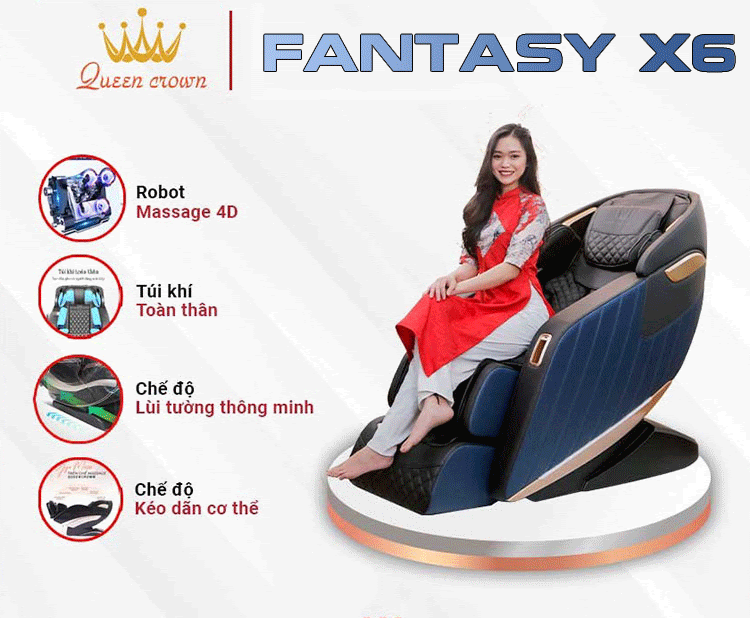Ghế massage không trọng lực Queen Crown Fantasy x6 (1)