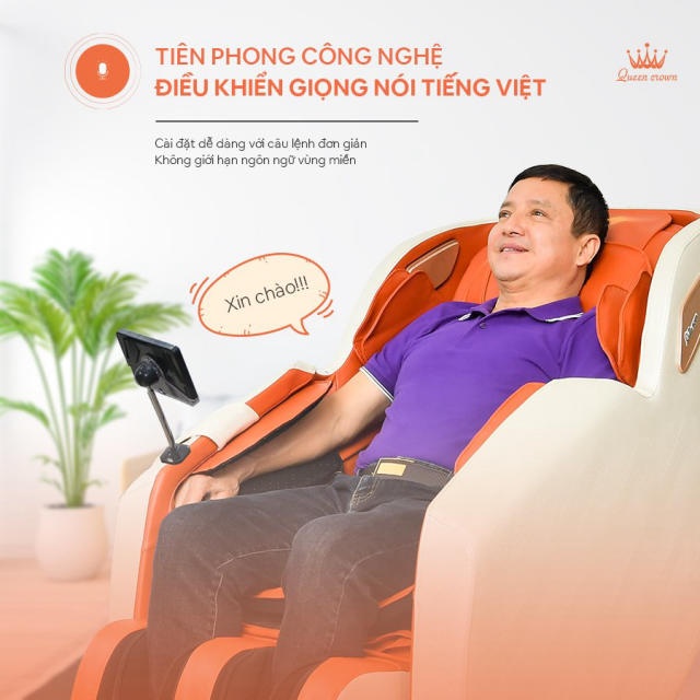 Ghe Massage Queen Crown Qc Lx3 Plus Ung Dung Cong Nghe Dieu Khien Giong Noi Tieng Viet