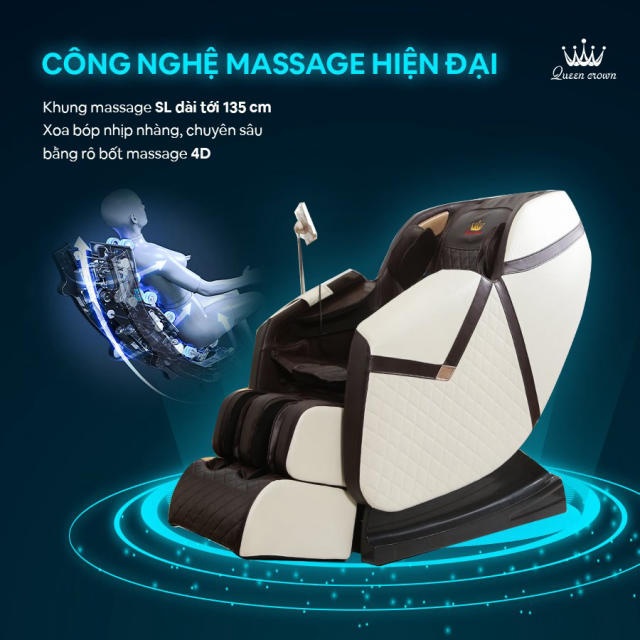 Ghe Massage Queen Crown Qc Lx3 Plus Ung Dung Cong Nghe Massage 4d Hien Dai